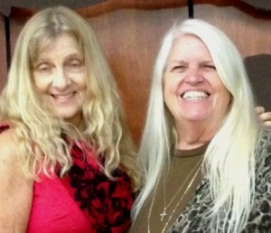 Caryl McAdoo with New York agent Mary Sue McAdoo Seymour with big smiles.