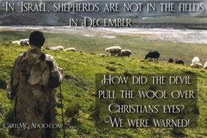 Jewish shepherds are not in the field in December or Christmas