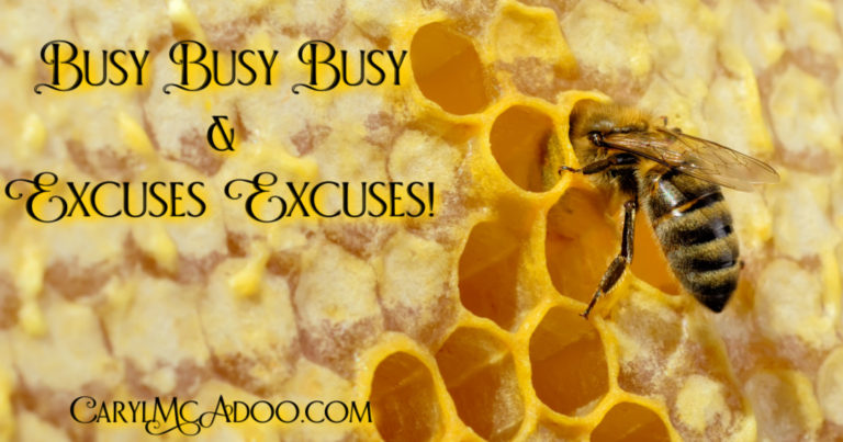 Busy Busy Busy & Excuses Excuses!